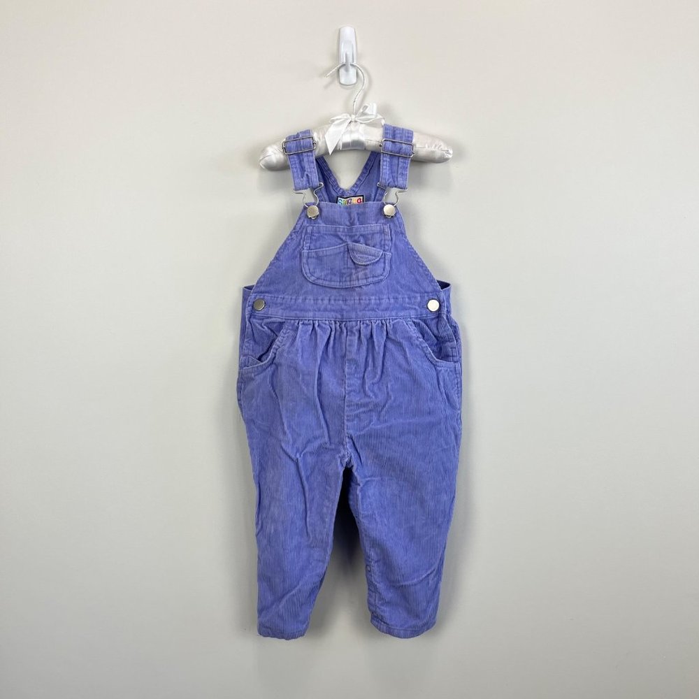 Vintage Jet Set Babies Purple Corduroy Overalls 24 Months - Picture 2 of 9